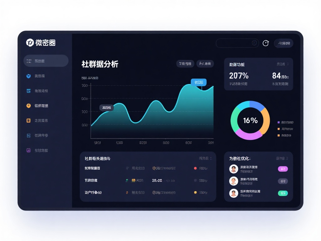 社群数据分析：通过分析功能，微密圈可提供